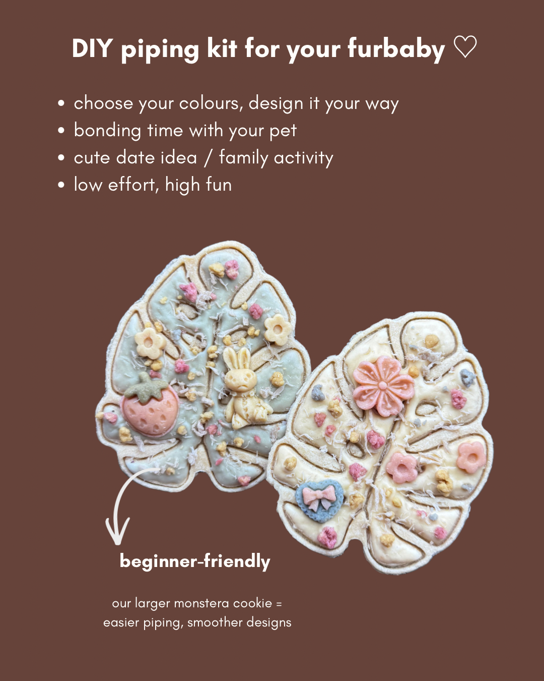DIY monstera cookie